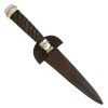 Cuchillo Madera Galloneada 14Cm Acero Inox Vaina Vaqueta  Cocida