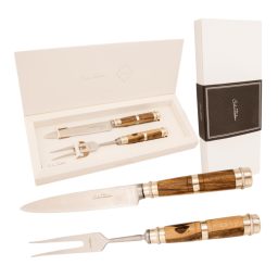 Alternative view of Juego De Cubierto Individual En Madera Y Alpaca 3 Virolas Linea Fina En Cajas Laminado Estilo AIRES DE SAN TELMO