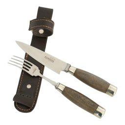 Juego de Tenedor y Cuchillo SCHMEIDEN en Vaina de Cuero Juego de Tenedor y Cuchillo SCHMEIDEN en Vaina de Cuero