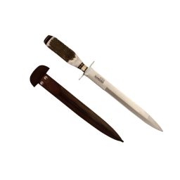 Daga Ciervo 25 Cm Acero Inox Vaina Vaqueta Daga Ciervo 25 Cm Acero Inox Vaina Vaqueta