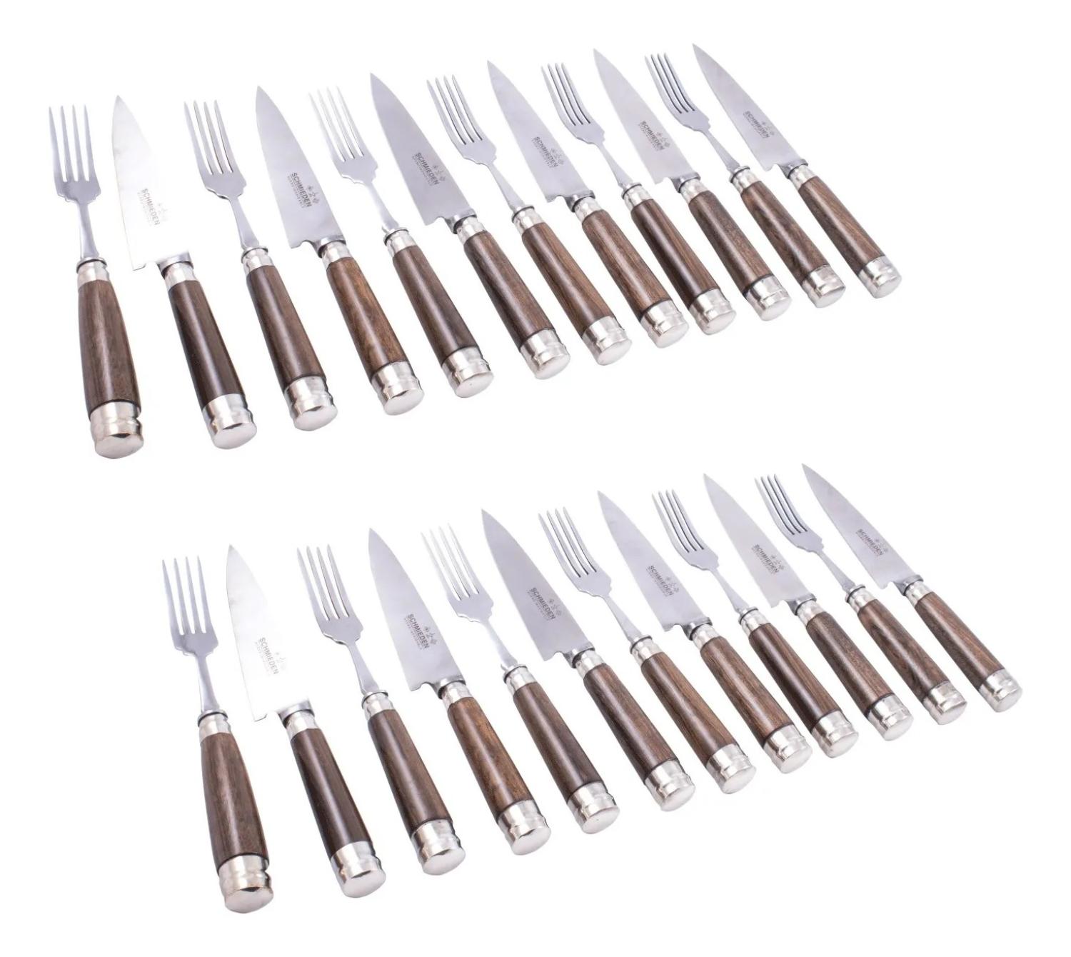 Juego de 24 Piezas Madera Y Alpaca