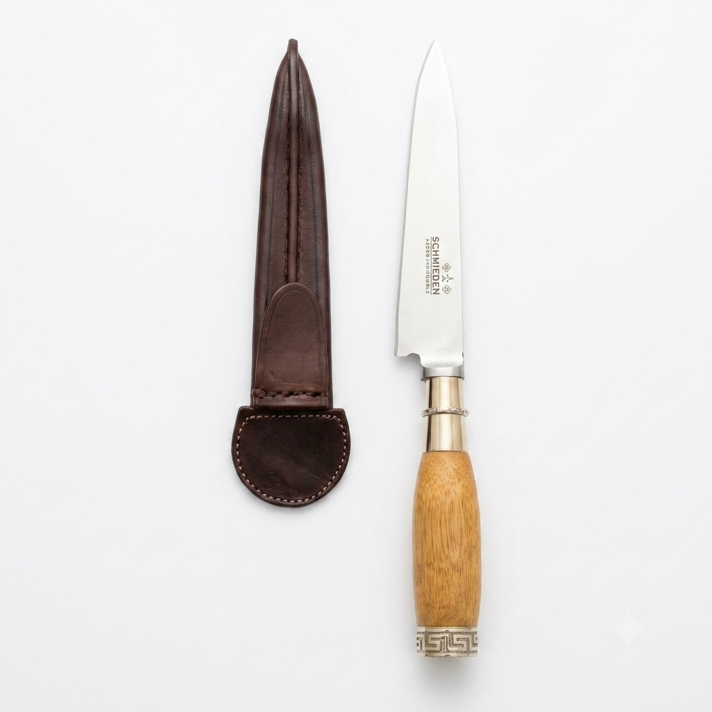 Cuchillo En Madera Con Alpaca - Imagen 2