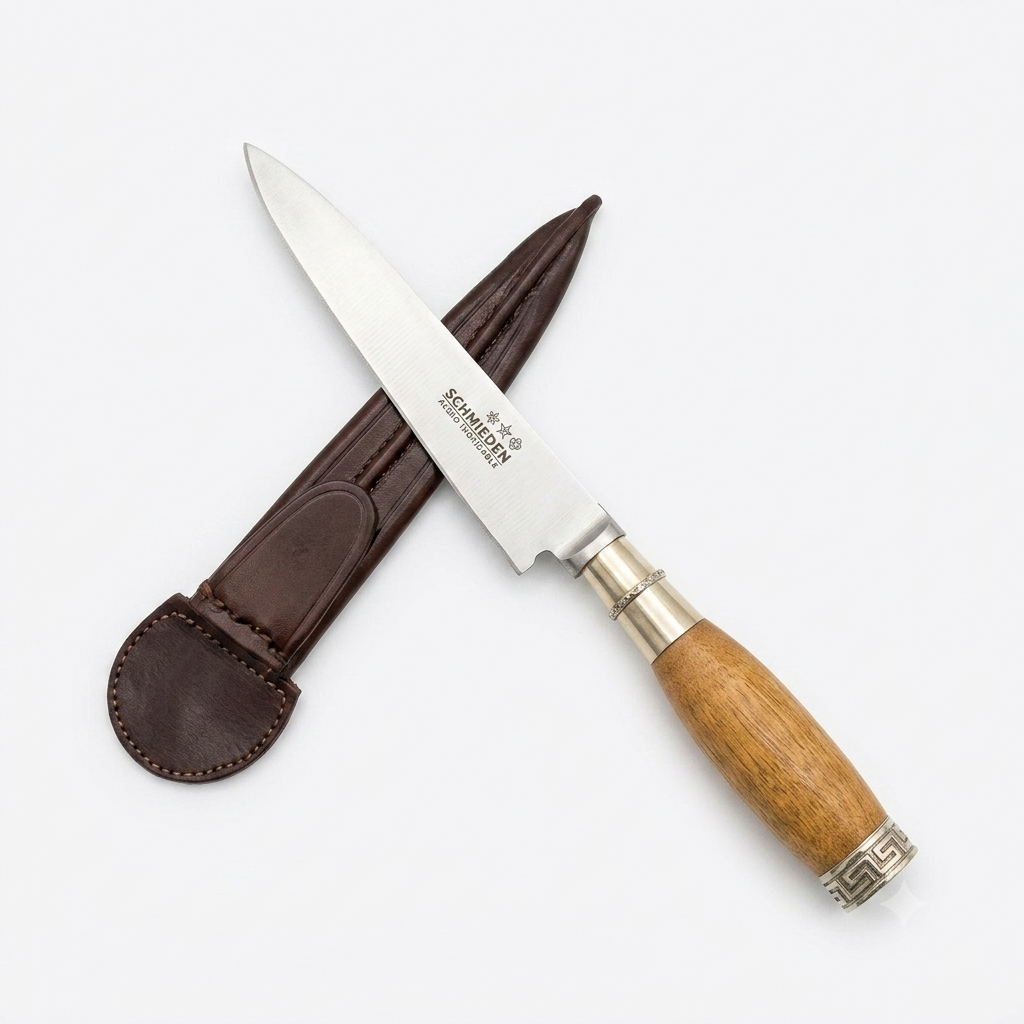 Cuchillo En Madera Con Alpaca - Imagen 3