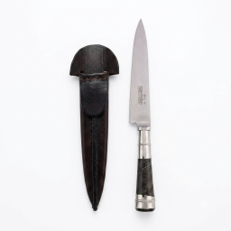 Alternative view of Cuchillo Madera y Alpaca 14 Cm Acero Inox Vaina Vaqueta Cocida