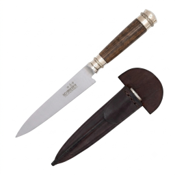 Alternative view of Cuchillo Madera y Alpaca 14 Cm Acero Inox Vaina Vaqueta Cocida