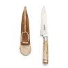 Cuchillo De Hueso y Alpaca 14 Cm Acero Inox Vaina Cuero Crudo Cuchillo De Hueso y Alpaca 14 Cm Acero Inox Vaina Cuero Crudo